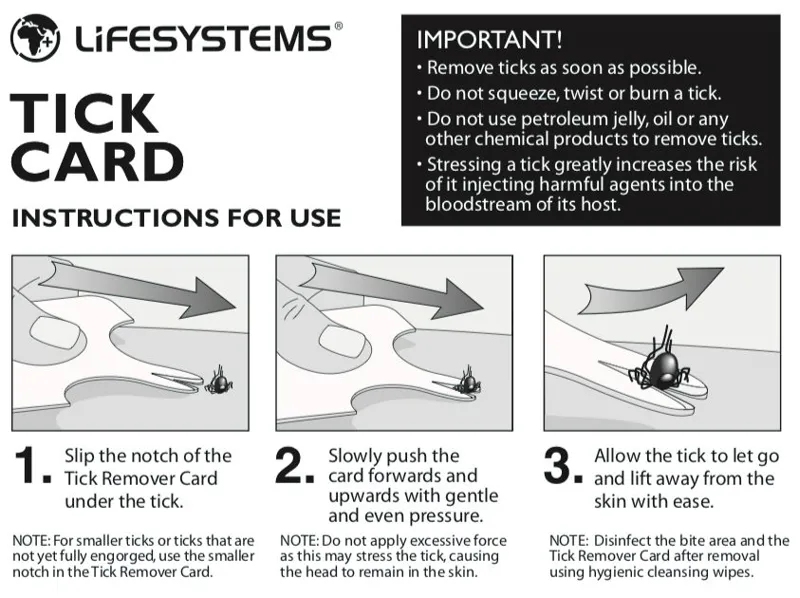 Lifesystems Tick Remover Card-1